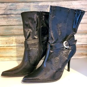 Black booties, size 7